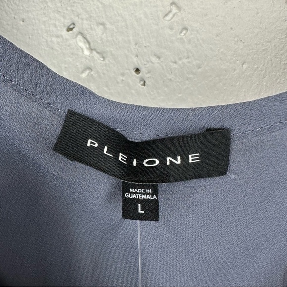 Pleione Women’s Size Large Gray Notch Neck Blouse NEW - Picture 7 of 9